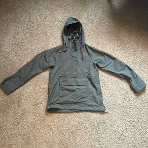 Columbia Sportswear Women's Green and Grey Raincoat